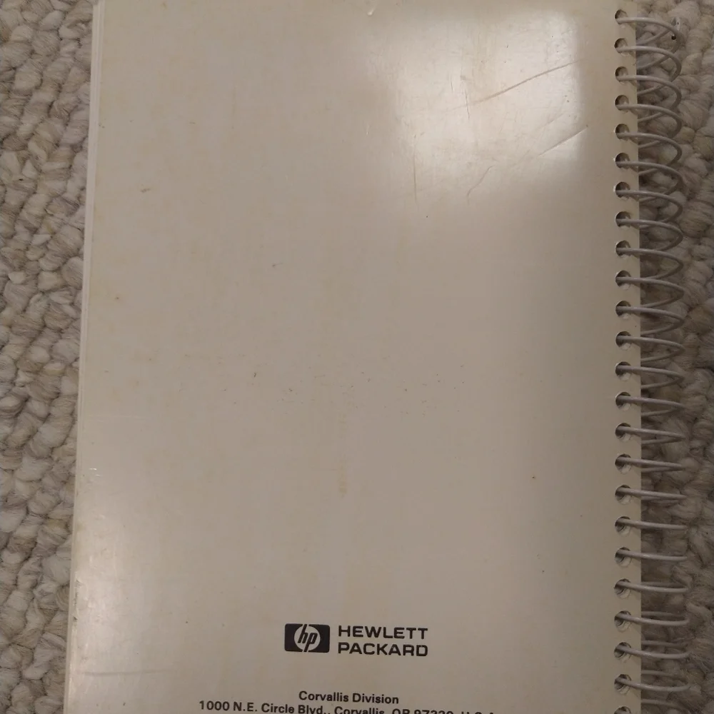 Hewlett Packard HP-12C Owner's Handbook and Problem-Solving Guide 1986 Vintage